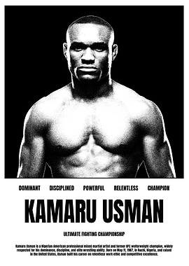 Kamaru Usman UFC Poster