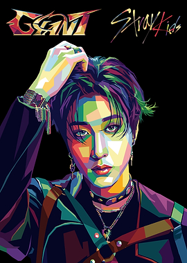 Stray Kids Pop Art Portrait