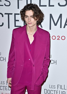 Timothée Chalamet in a Pink Suit