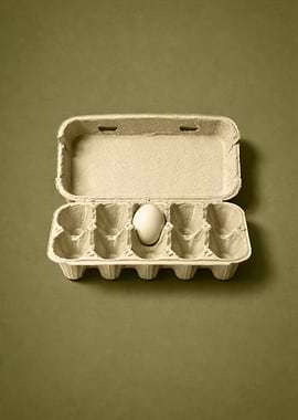 Single Egg in Carton
