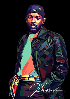 Kendrick Lamar Pop Art Portrait