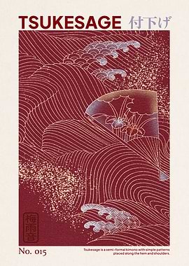 Traditional Japanese Kimono Pattern Skan