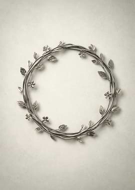 Silver vine and flower wreath