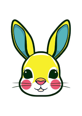 Cute Yellow Bunny Face
