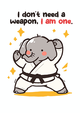 Cute Elephant Karateka