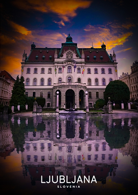 Ljubljana City Hall Reflection