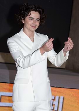 Timothée Chalamet in White Suit