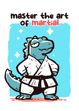 Cute Dinosaur Martial Artist