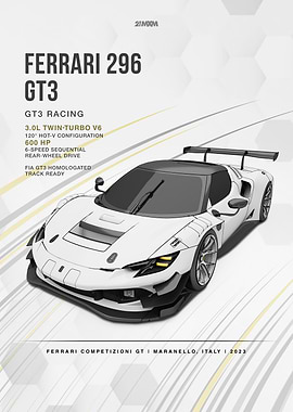 Ferrari 296 GT3 Race Car