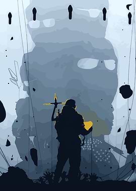 Sam Porter Bridges in a desolate landscape