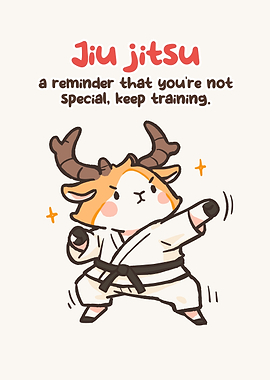 Cute Goat in Jiu Jitsu Gi