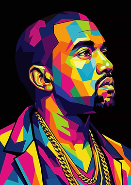 Kanye West Pop Art Portrait