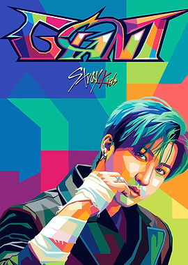 Stray Kids Pop Art Portrait