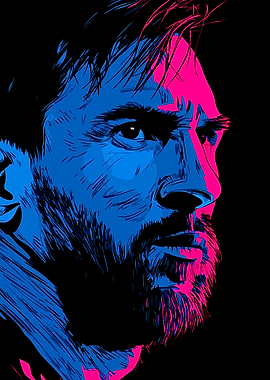 Lionel Messi Pop Art Portrait