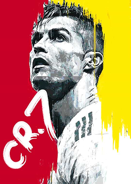 Cristiano Ronaldo CR7 Pop Art