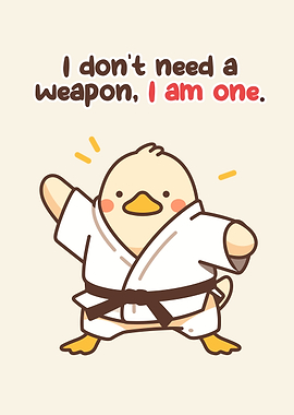 Cute Duck Karate Master