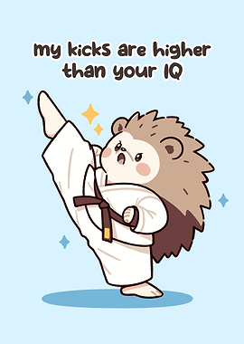 Hedgehog doing a high kick
