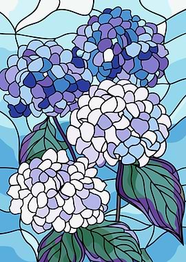 Stained Glass Hydrangeas