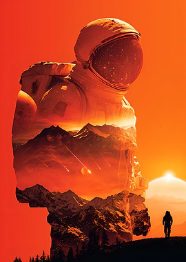 Astronaut in a Cosmic Landscape