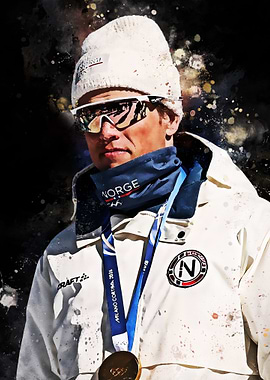 Johannes Hoesflot Klaebo with Medal