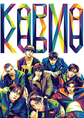 K-Pop Group in Pop Art Style