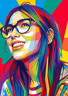 Colorful Pop Art Portrait of a Dua Lipa