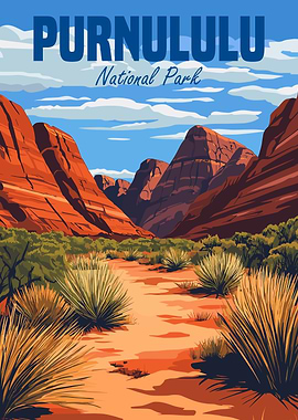 Purnululu National Park Vintage Poster