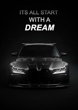 black bmw m3 Dream Car Motivational Poster