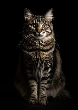 Majestic Tabby Cat Portrait