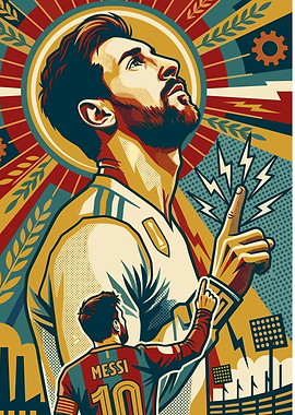 Lionel Messi Pop Art Poster