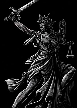Lady Justice with Sword and Scales
