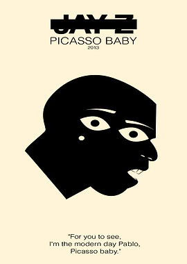 Jay-Z Picasso Baby Minimalist Poster