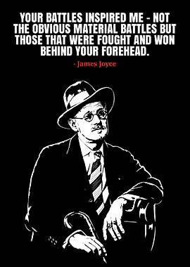 James Joyce Quote with Portrait