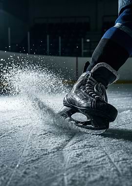 Ice Skater Spraying Snow