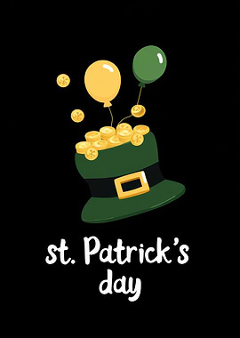 St. Patrick's Day Hat with Coins and Balloons