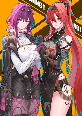 Two Anime Girls Posing