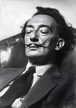 Salvador Dalí Sleeping Portrait