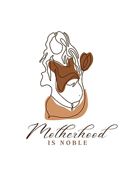 Motherhood is Noble Line Art