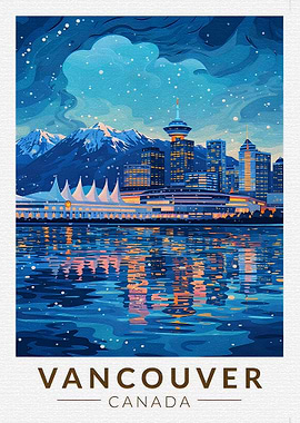Vancouver Skyline at Night