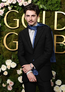 Timothée Chalamet at Golden Globes
