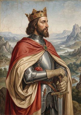 King in Armor with Sword