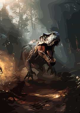 Tyrannosaurus Rex in a Forest