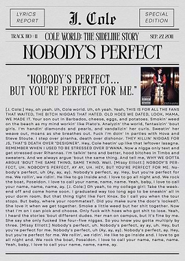 J. Cole 'Nobody's Perfect'