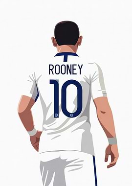 Wayne Rooney England Jersey Back