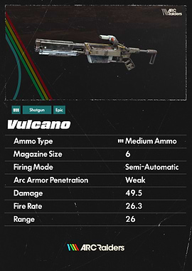 Vulcano Shotgun Stats