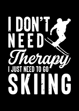 Skiing Therapy Text Art