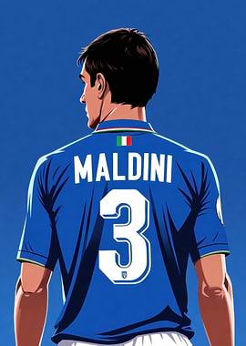 Paolo Maldini Italy Football Jersey