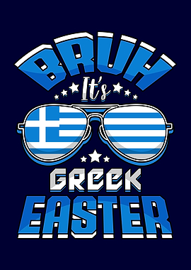 Bruh It's Greek Easter Sunglasses
