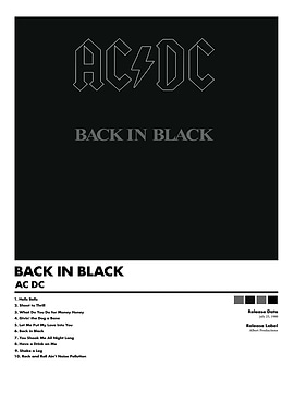 AC/DC Back in Black Album