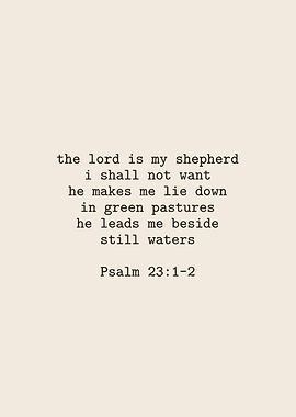 Psalm 23:1-2 Verse